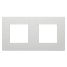 Gewiss - PLAQUE APPAREILLAGE DAHLIA 2 POSTES H/V GRIS CLAIR - GW35902AG
