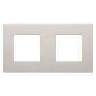 Gewiss - PLAQUE APPAREILLAGE DAHLIA 2 POSTES H/V CHANVRE - GW35902AH