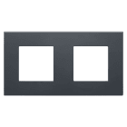 Gewiss - PLAQUE DAHLIA 2 POSTES H/V GRIS ANTHRAC.