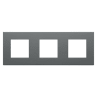 Gewiss - PLAQUE DAHLIA 3 POSTES H/V GRIS FONCE