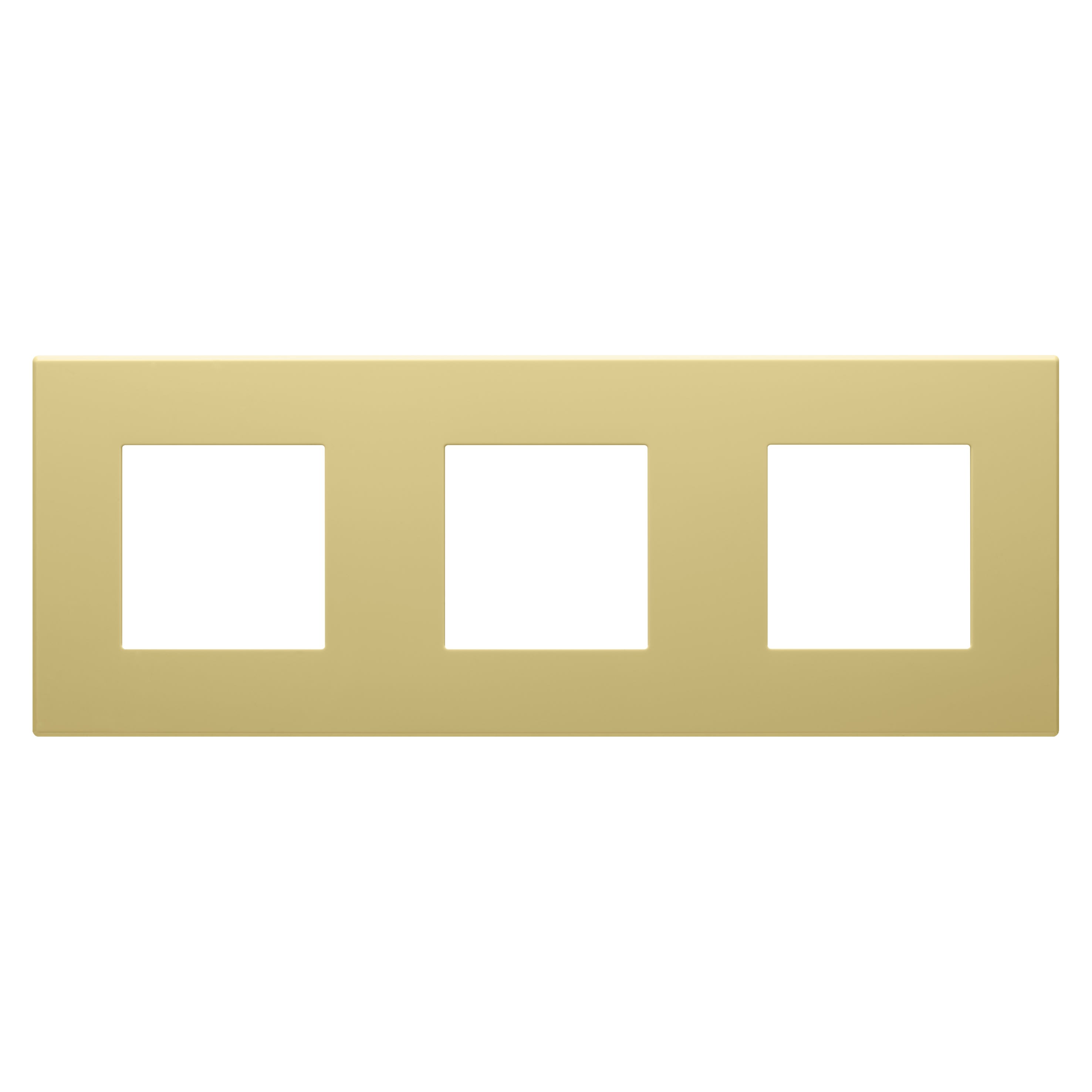 Gewiss - PLAQUE APPAREILLAGE DAHLIA 3 POSTES H/V CREME - GW35903AM