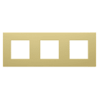 Gewiss - PLAQUE APPAREILLAGE DAHLIA 3 POSTES H/V CREME - GW35903AM