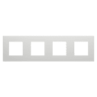 Gewiss - PLAQUE APPAREILLAGE DAHLIA 4 POSTES H/V GRIS CLAIR - GW35904AG