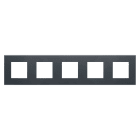 Gewiss - PLAQUE DAHLIA 5 POSTES H/V GRIS ANTHRAC.