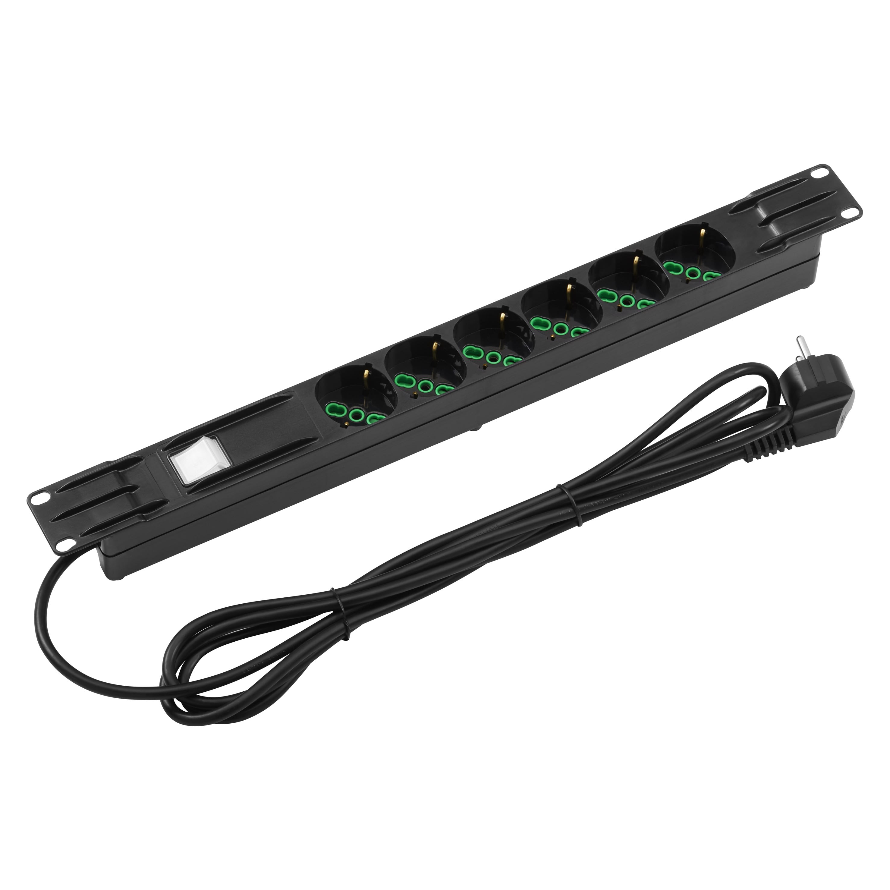 Gewiss - PANNEAU 19'' AVEC 6 PRISE 16A +INTERRUP.