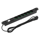 Gewiss - PANNEAU 19'' AVEC 6 PRISE 16A +INTERRUP.