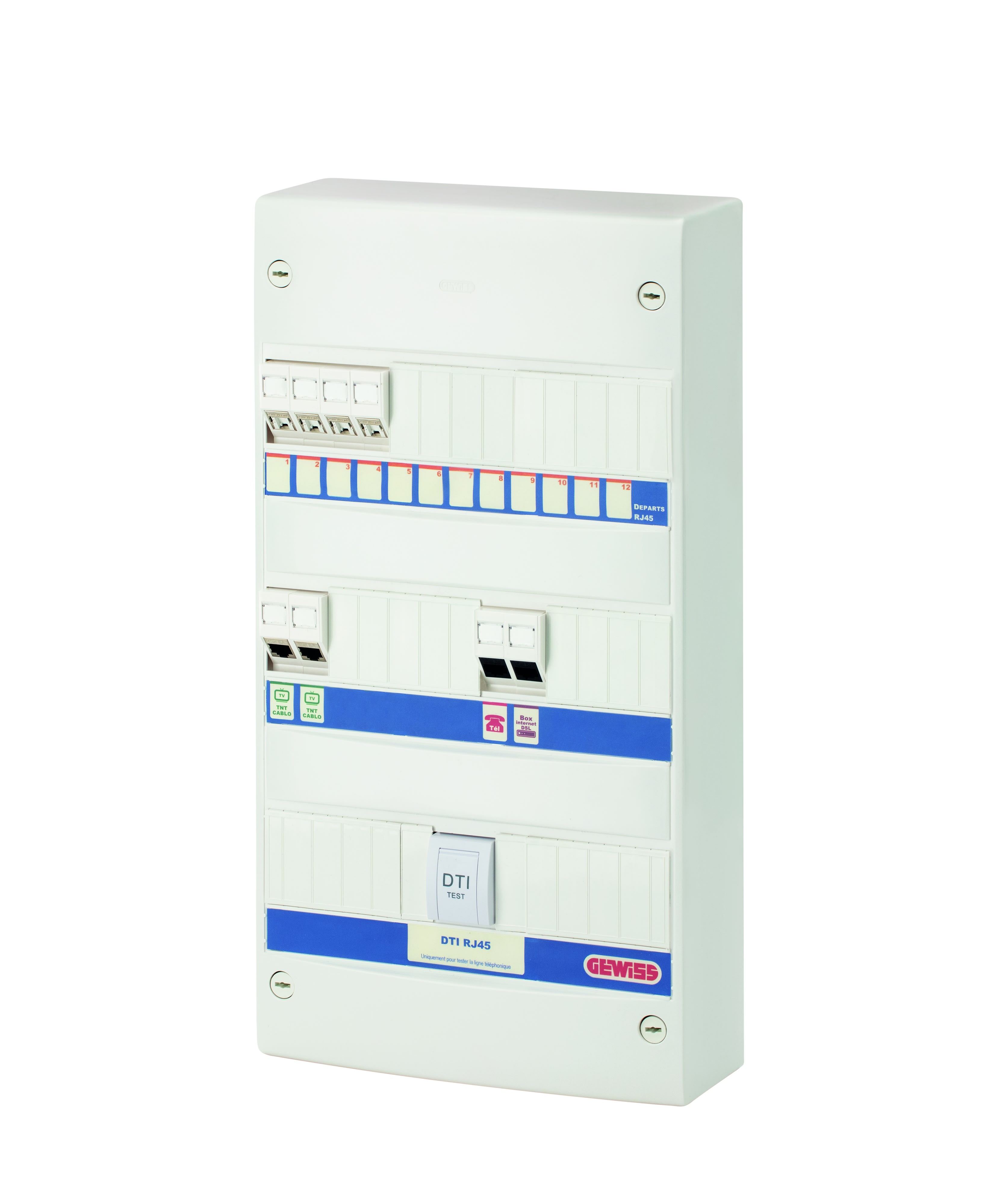 Gewiss - COFF.GRADE 3 TV FULL 4 RJ 45 - 2 TV/RJ