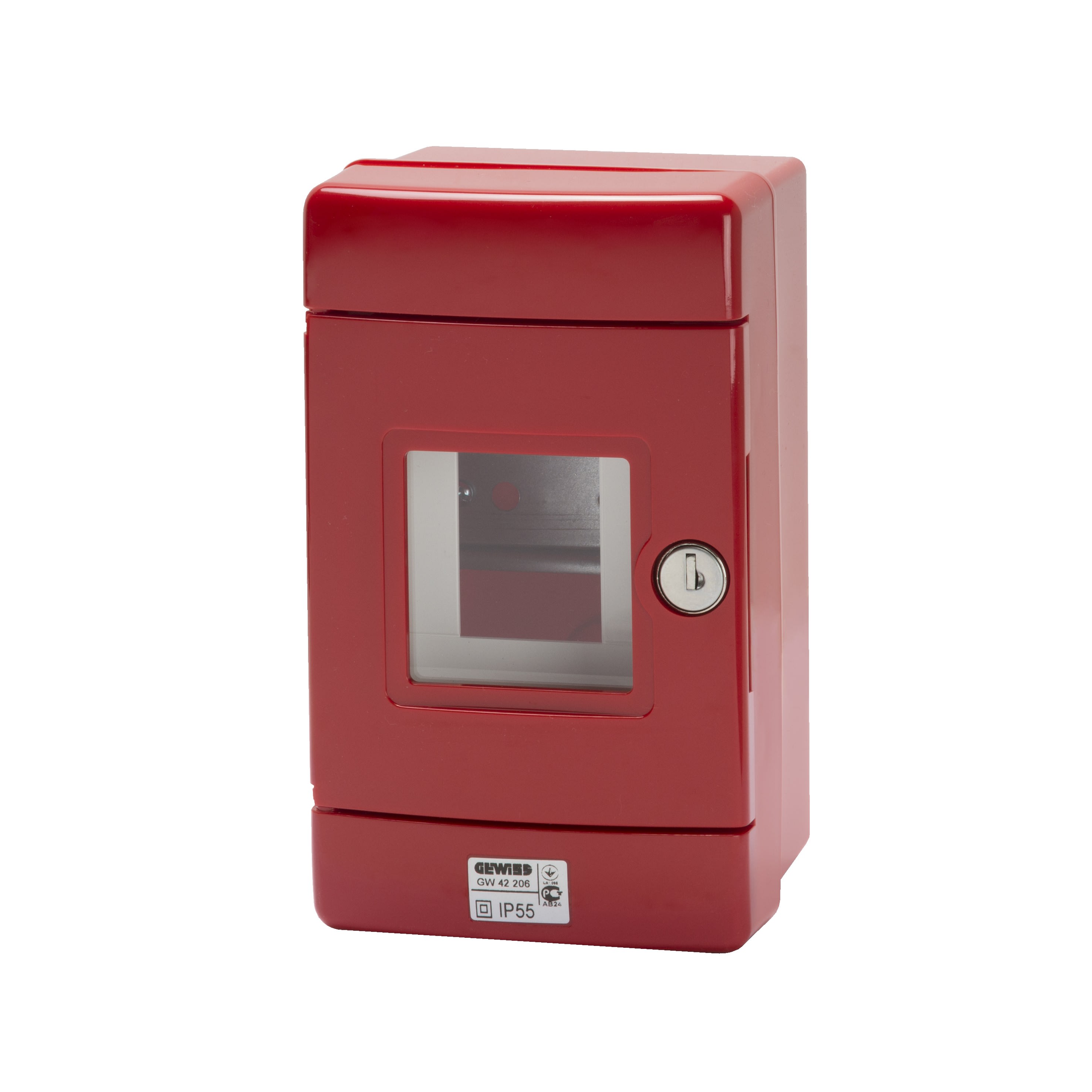 Gewiss - COFFRET IP55 SECUR.4M.RAIL EN50022 ROUGE