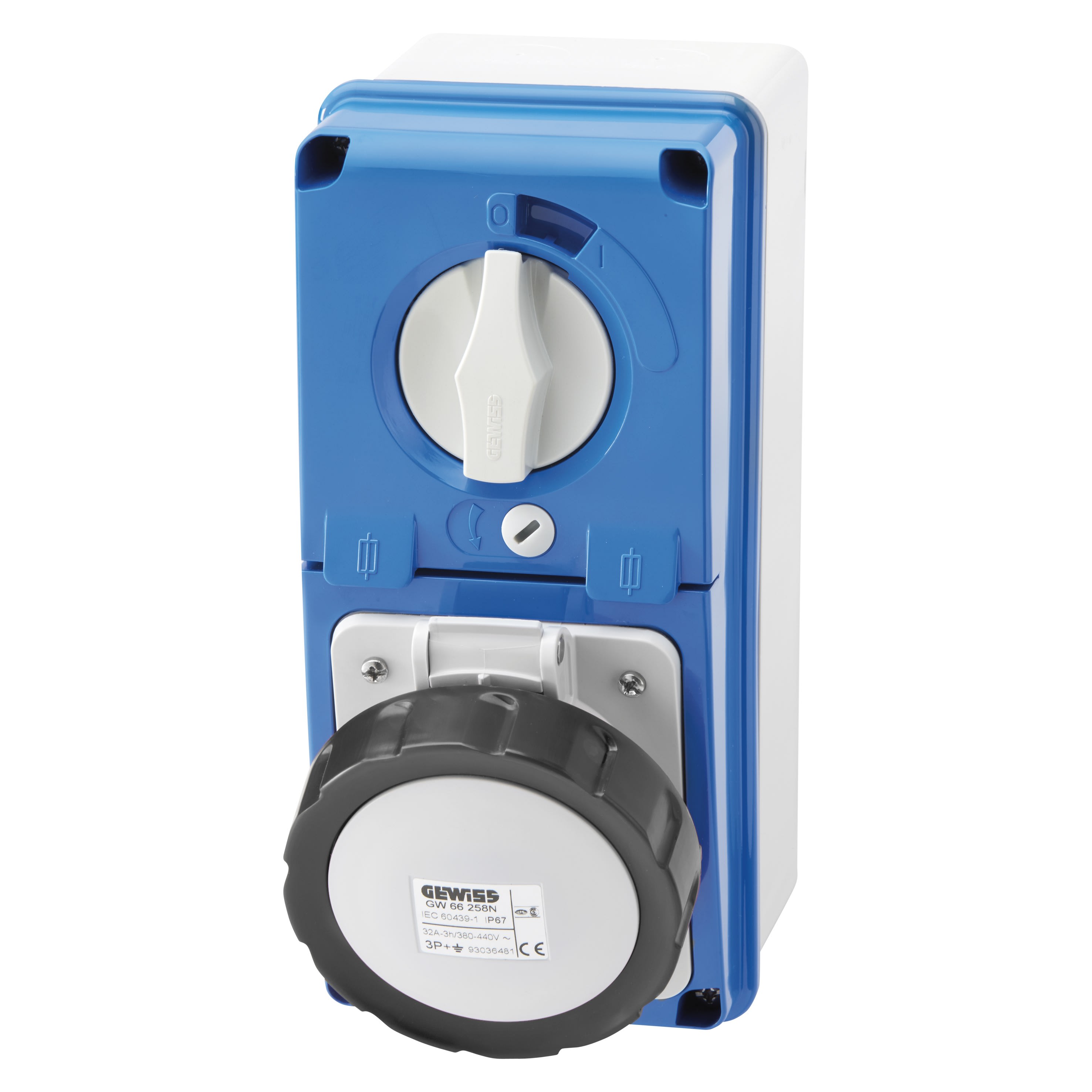 Gewiss - SOC.PR.VR.A.F.3P+N+T 16A 500V7H CBF IP67 - GW66233N