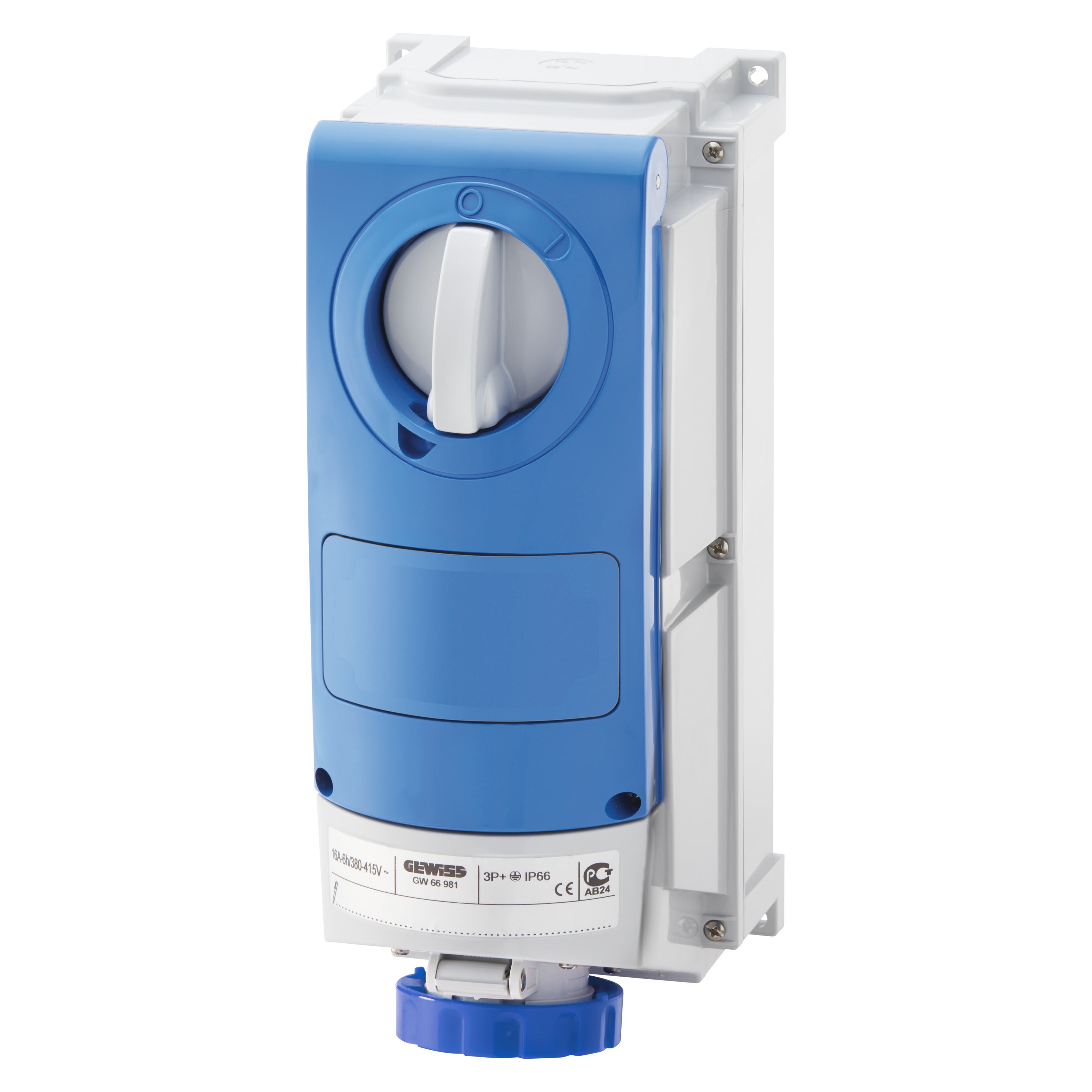Gewiss - PRISE BL.IP66 A.F.3P+T 16A 230V 9H DIR