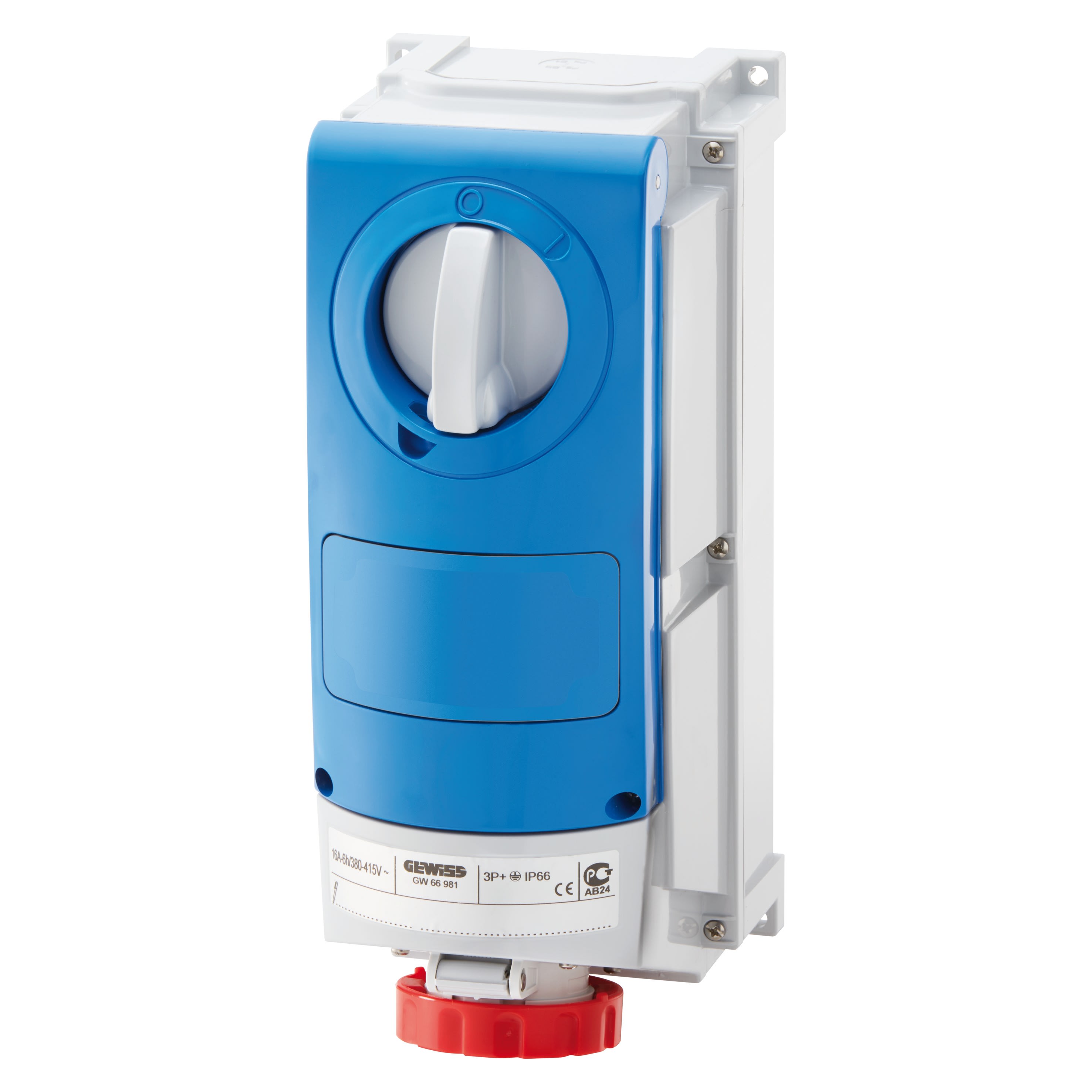 Gewiss - PRISE BL.IP66 A.F.3P+N+T 63A 400V 6H DIR