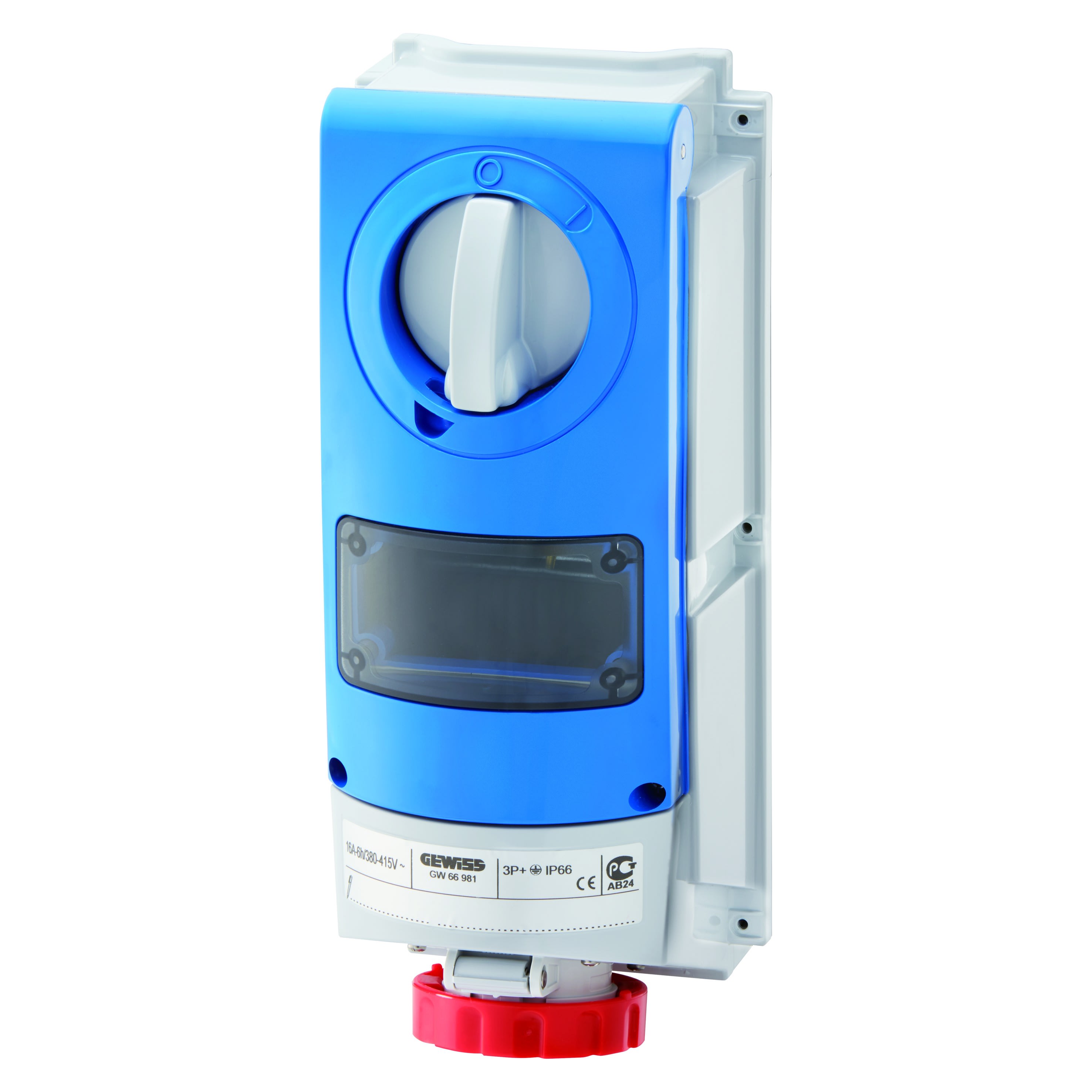 Gewiss - PRISE BL.IP66 S.F.2P+T 16A 400V 9H A.M - GW66830