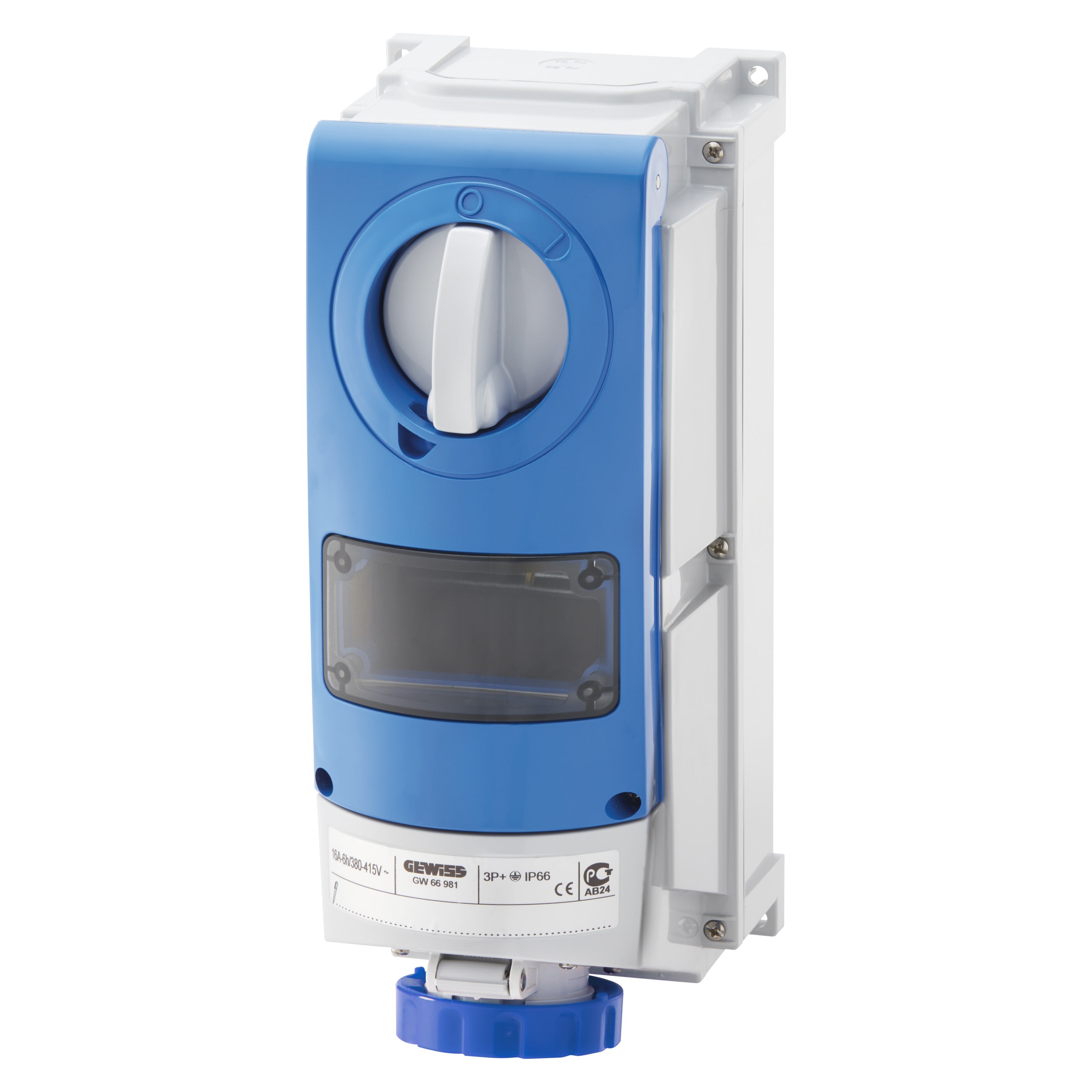 Gewiss - PRISE BL.IP66 A.F.2P+T 63A 230V 6H A.M