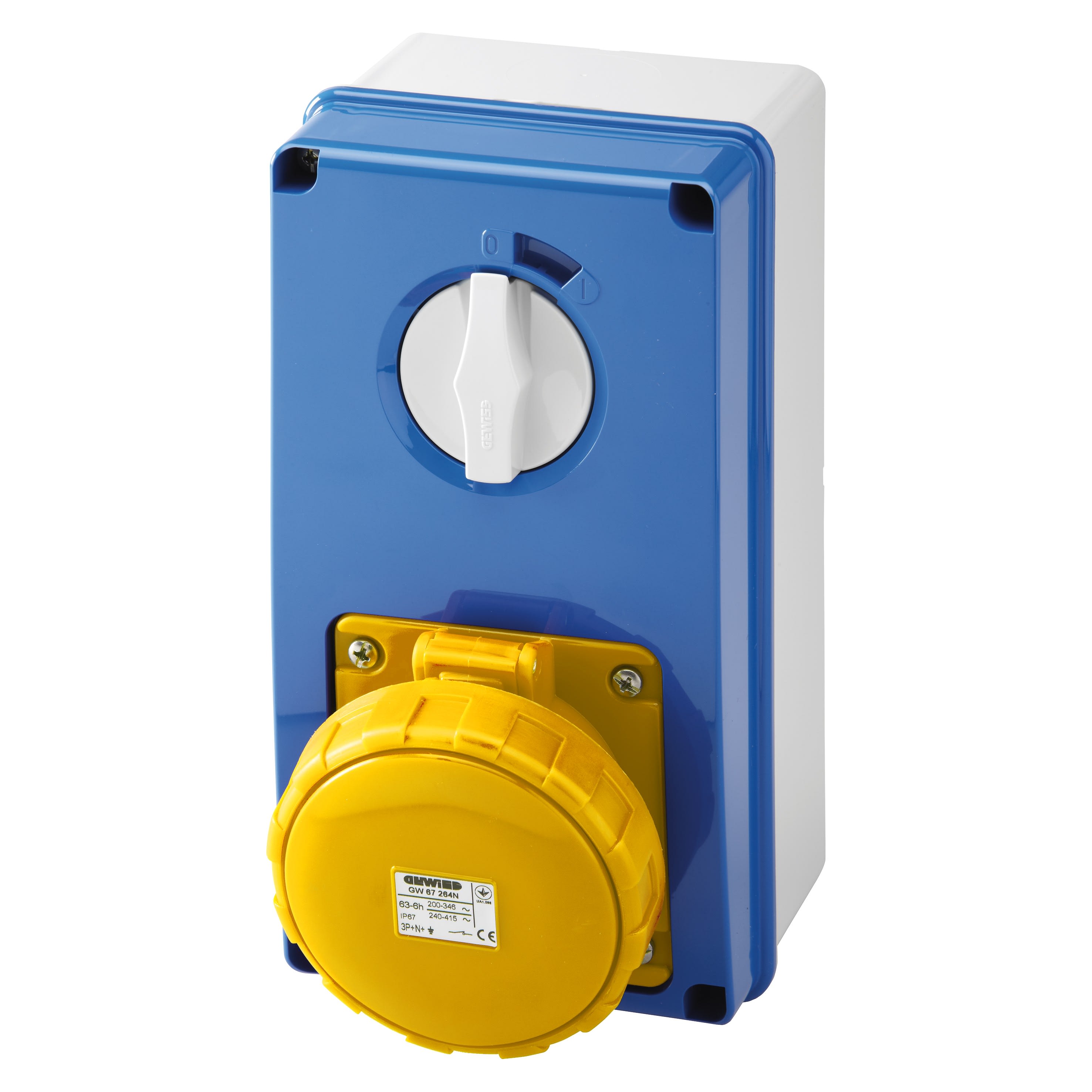 Gewiss - SOC.PR.VR.A.F.3P+N+T 63A110V4H SBF IP67 - GW67258N