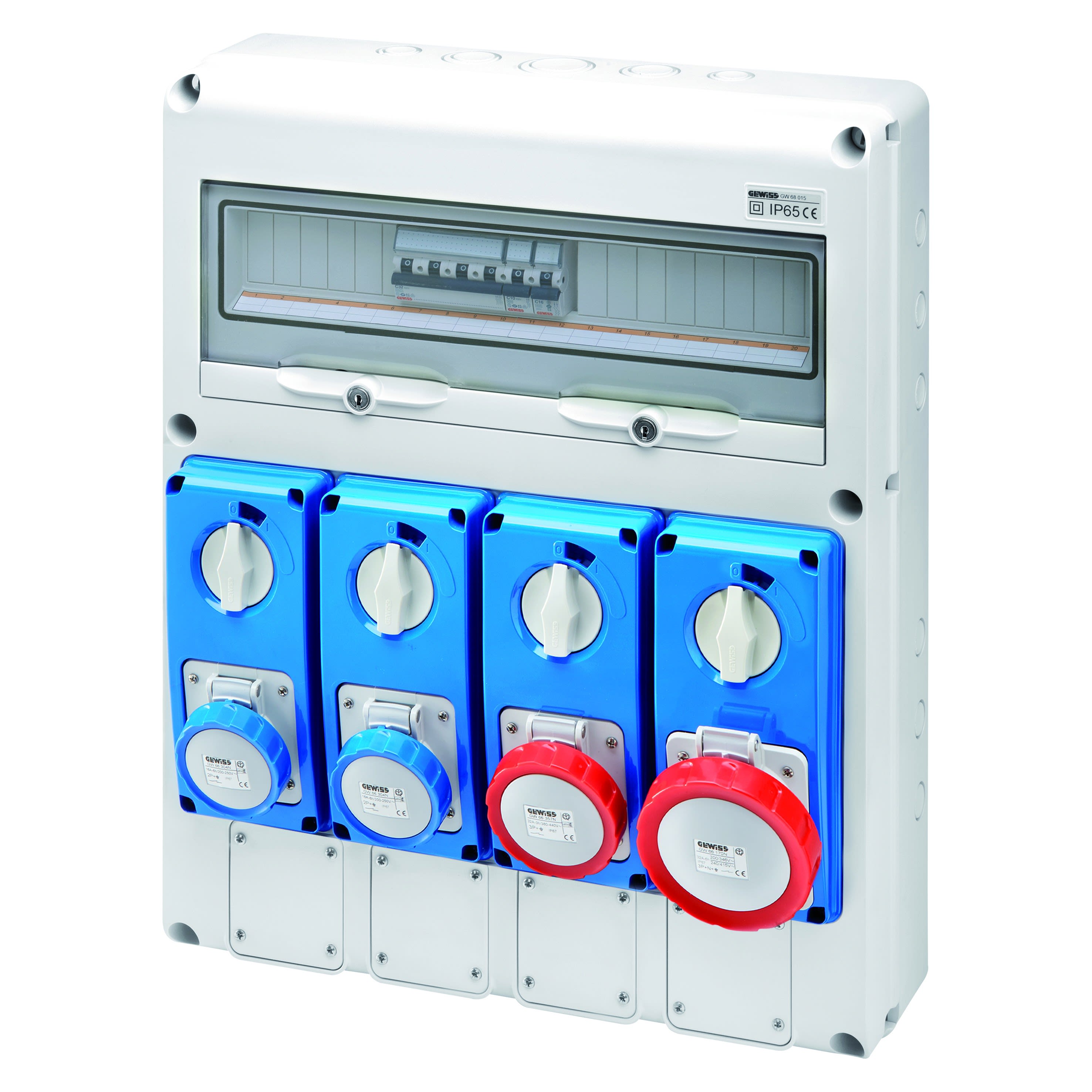 Gewiss - Q-DIN 20 ASD 4PR.VERR.VR.SBF 4FL.IP55