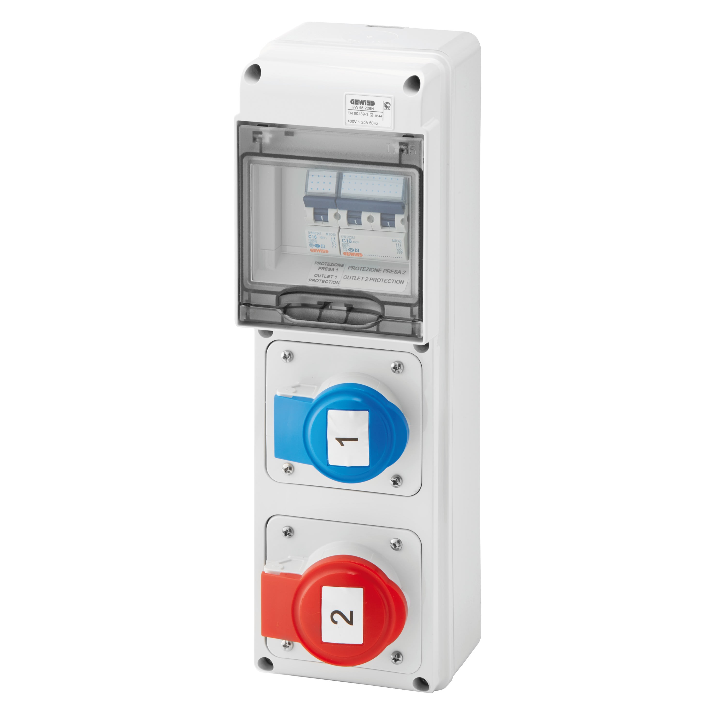 Gewiss - Q-DIN 5 ASD 2PR.IEC309 IP44