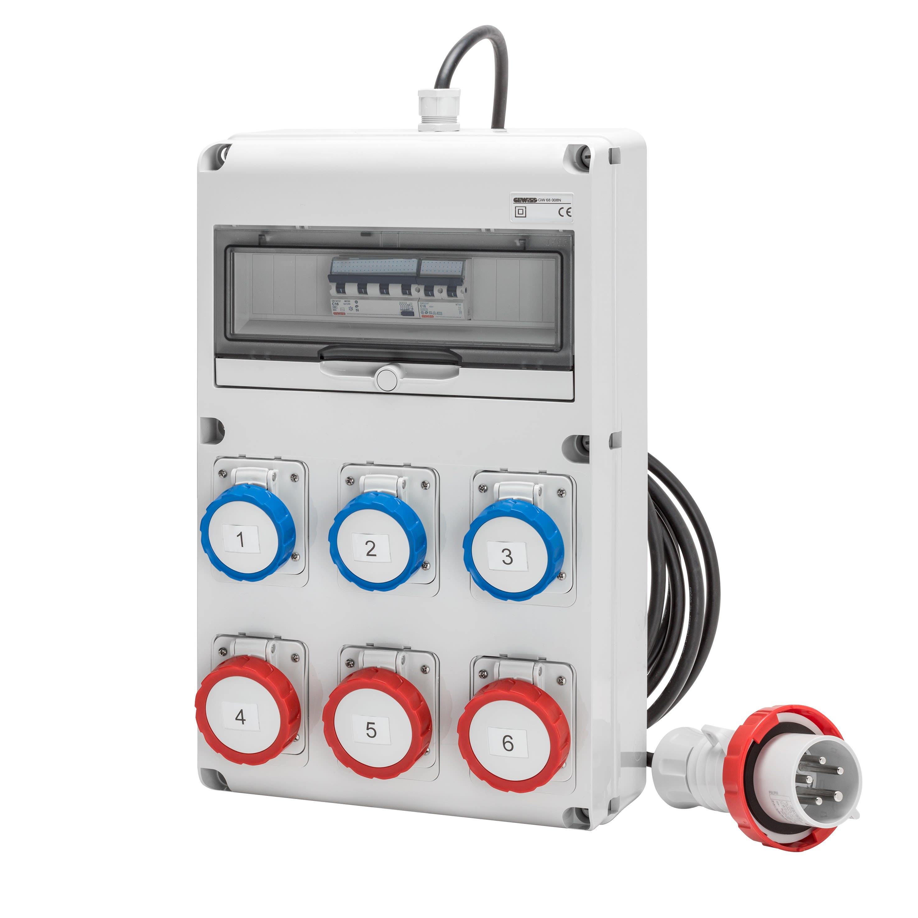 Gewiss - Q-DIN 14 ACS IEC 4X2P 2X3P 16A MOBILE