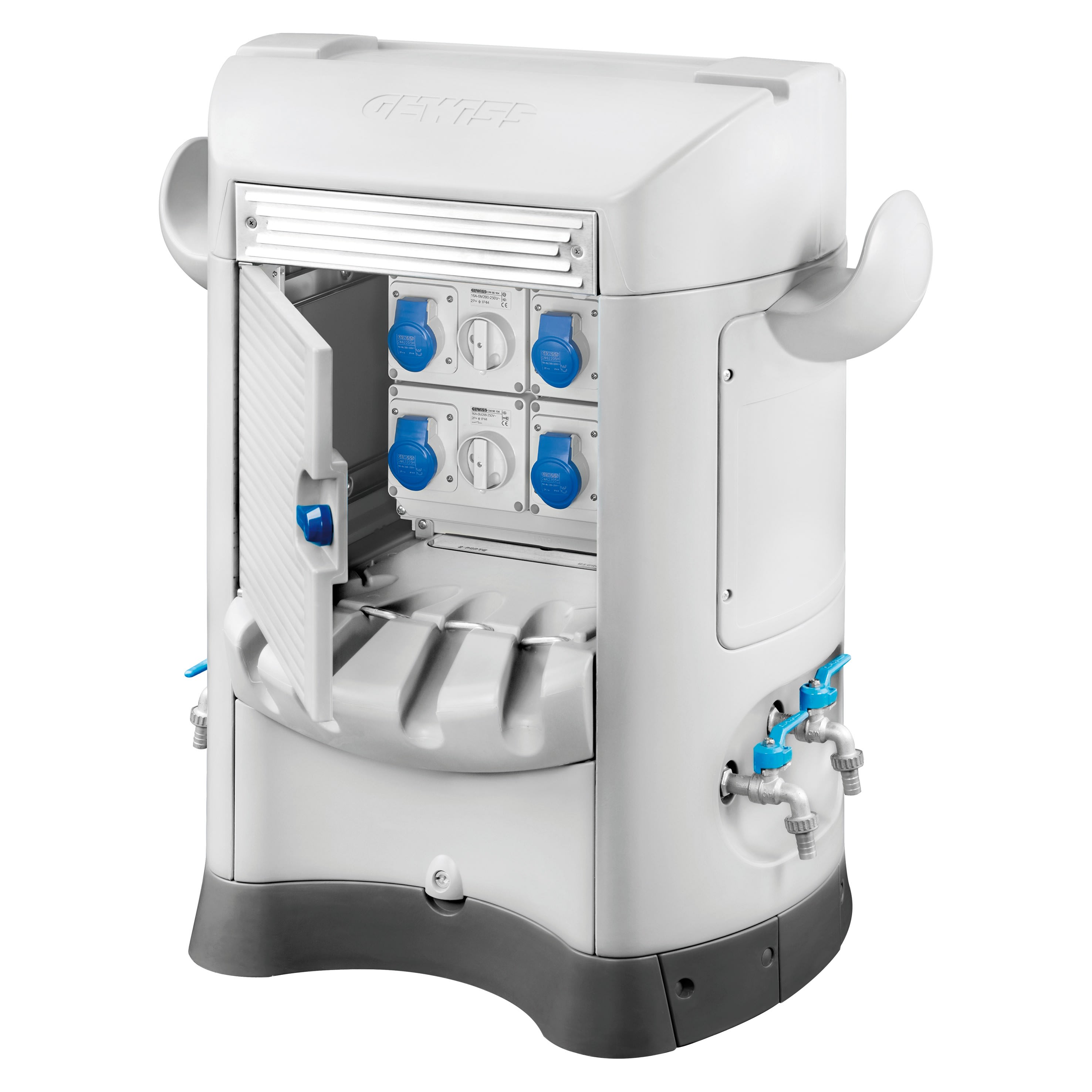 Gewiss - QMC125B 2 2P+T 16A 2 3P+N+T 16A IP44 BL.