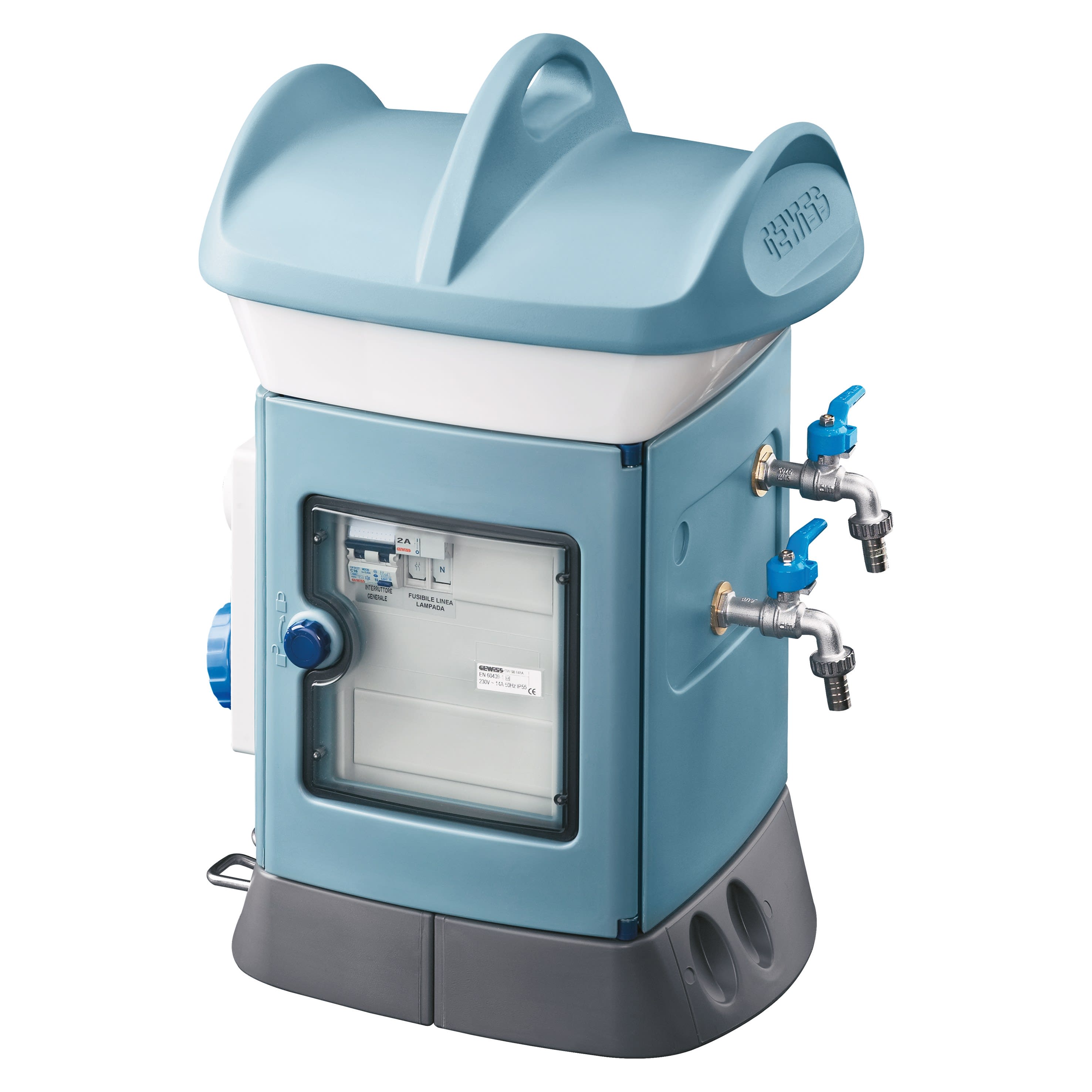 Gewiss - QMC16B 2 2P+T 16A IP55 BLEU CLAIRE