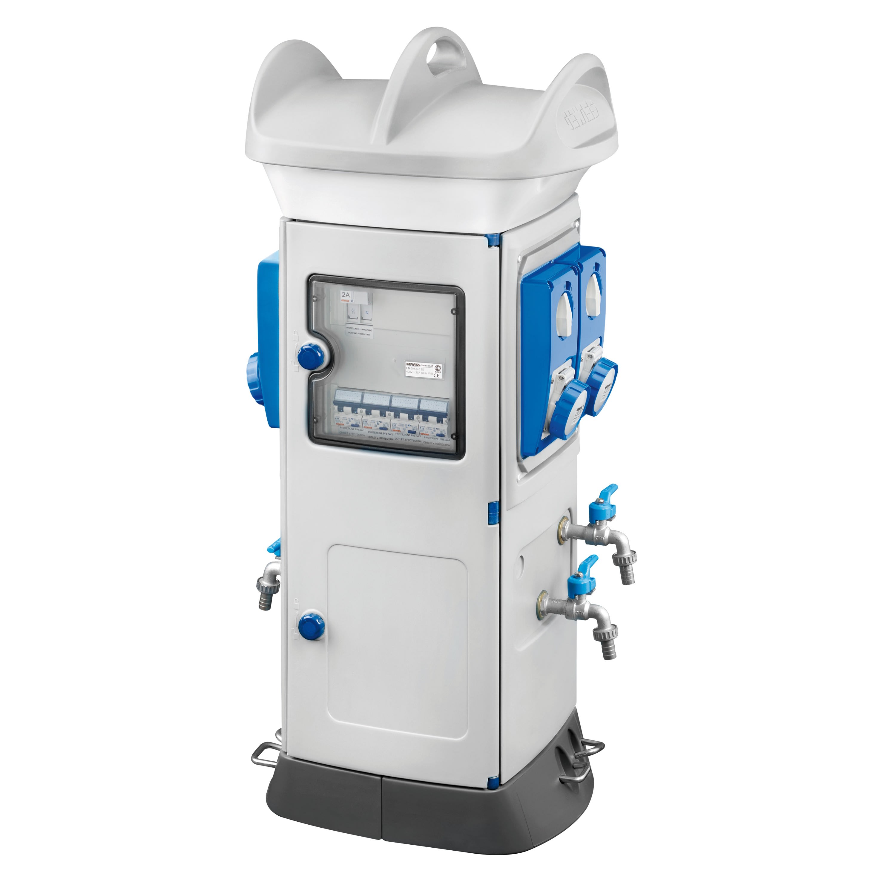 Gewiss - QMC63B 2 2P+T 16A / 2 2P+T 32A IP55 BL.