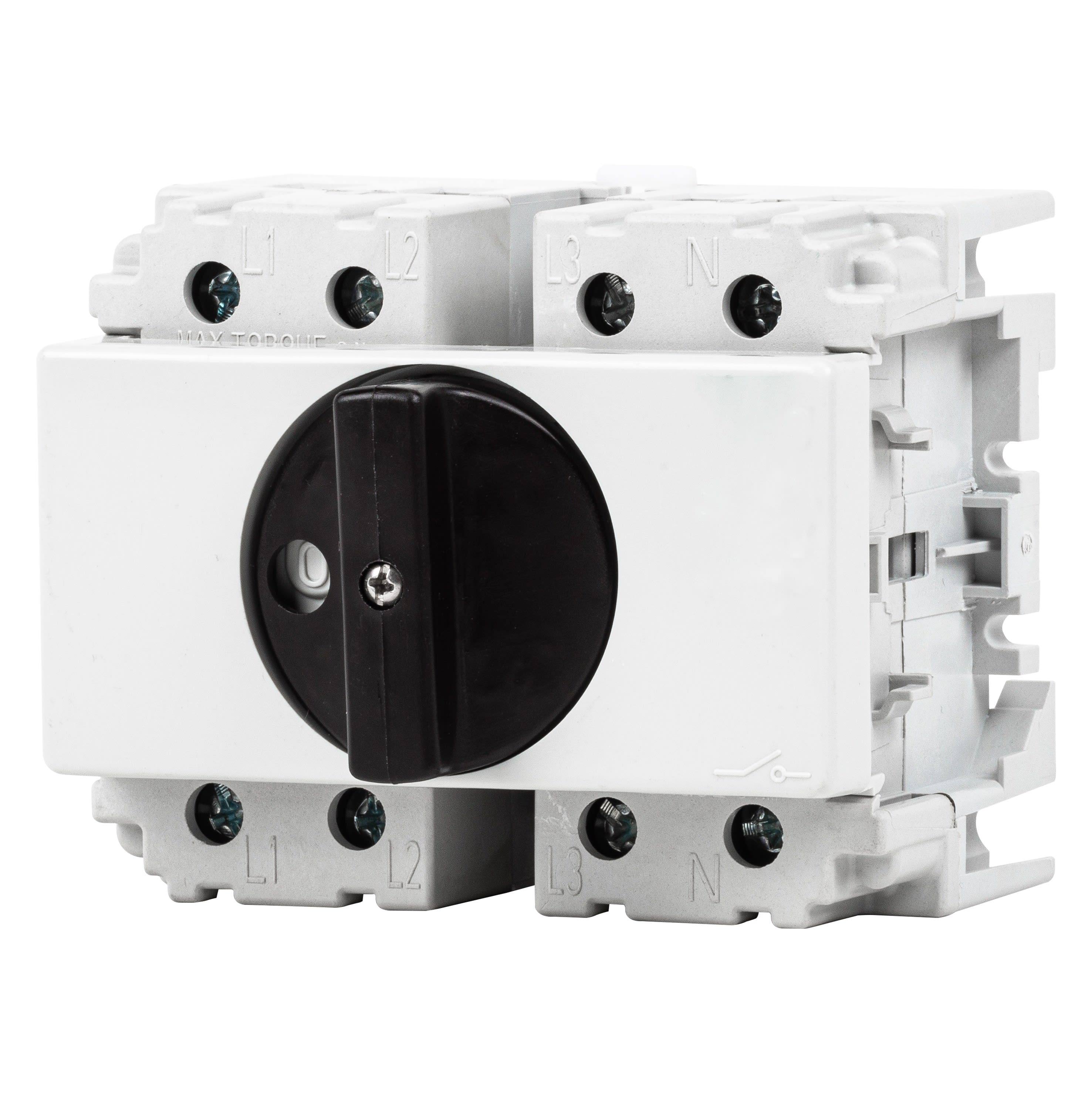 Gewiss - INTER.ROTAT.4P 63A RAIL EN50022
