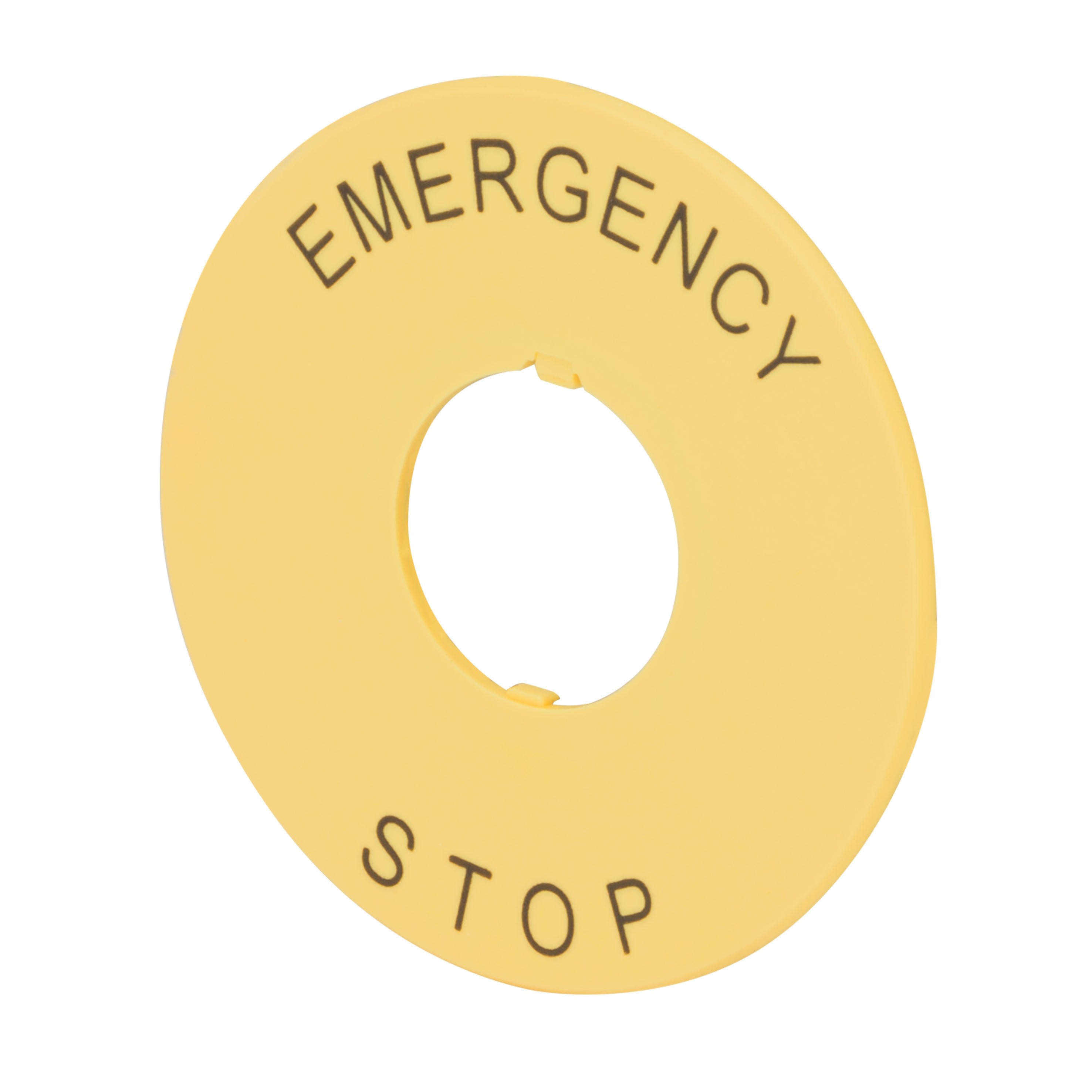 Gewiss - PLAQUETTE JAUNE BOUTON URGENCE
