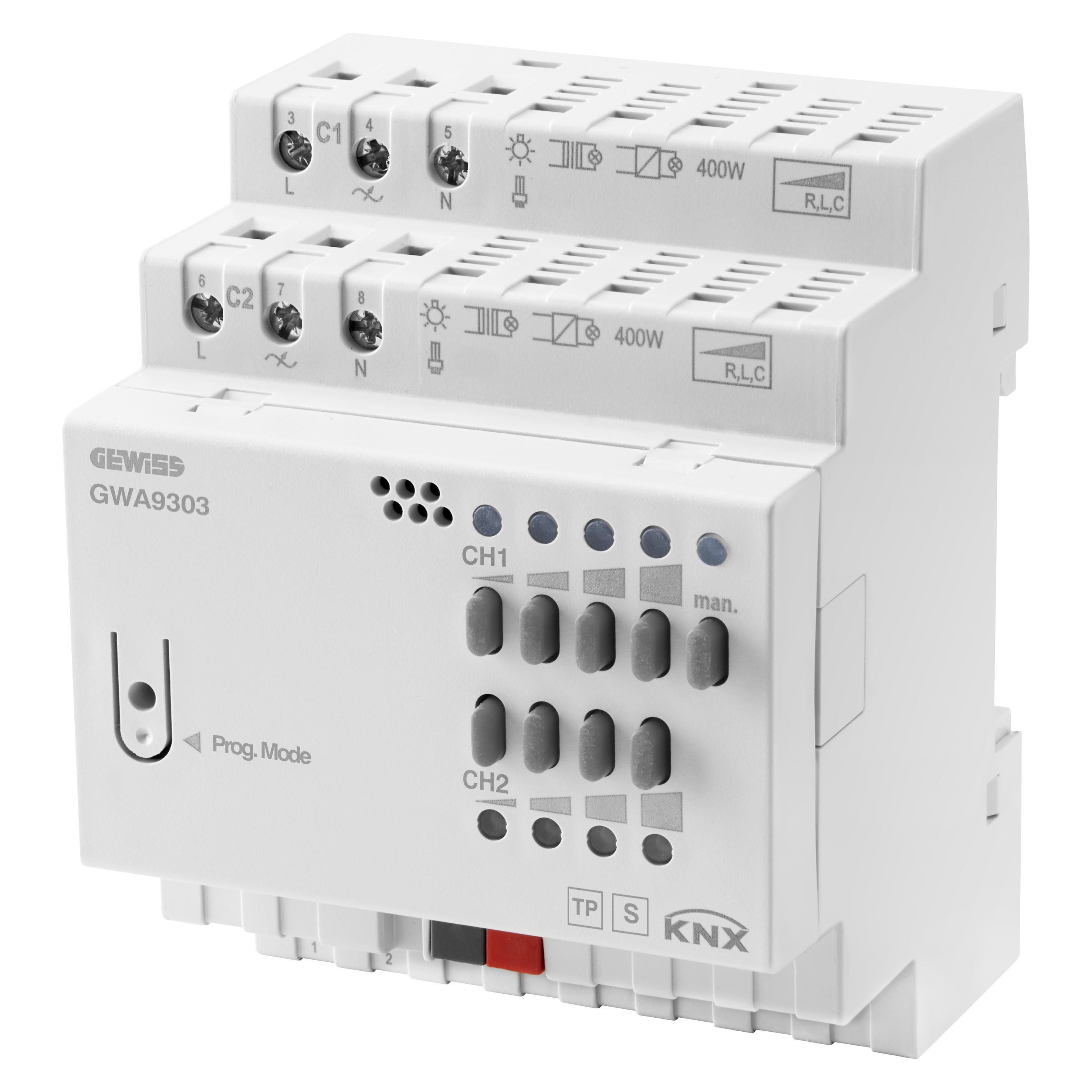 Gewiss - KNX UNIVERS. DIMMER 2-CH X 400W DIN RAIL