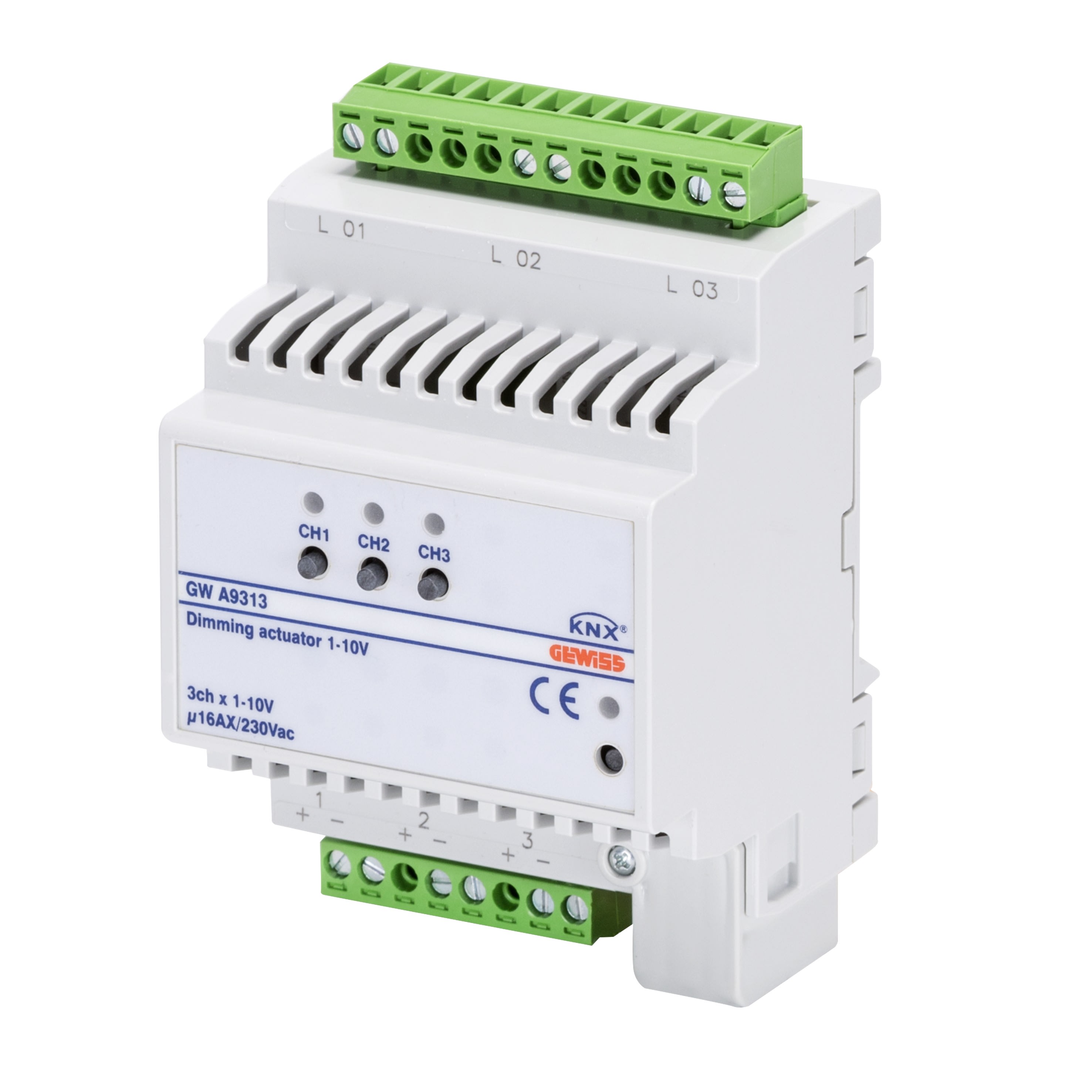 Gewiss - VARIATEUR 1-10V 3 CANAUX RAIL DIN
