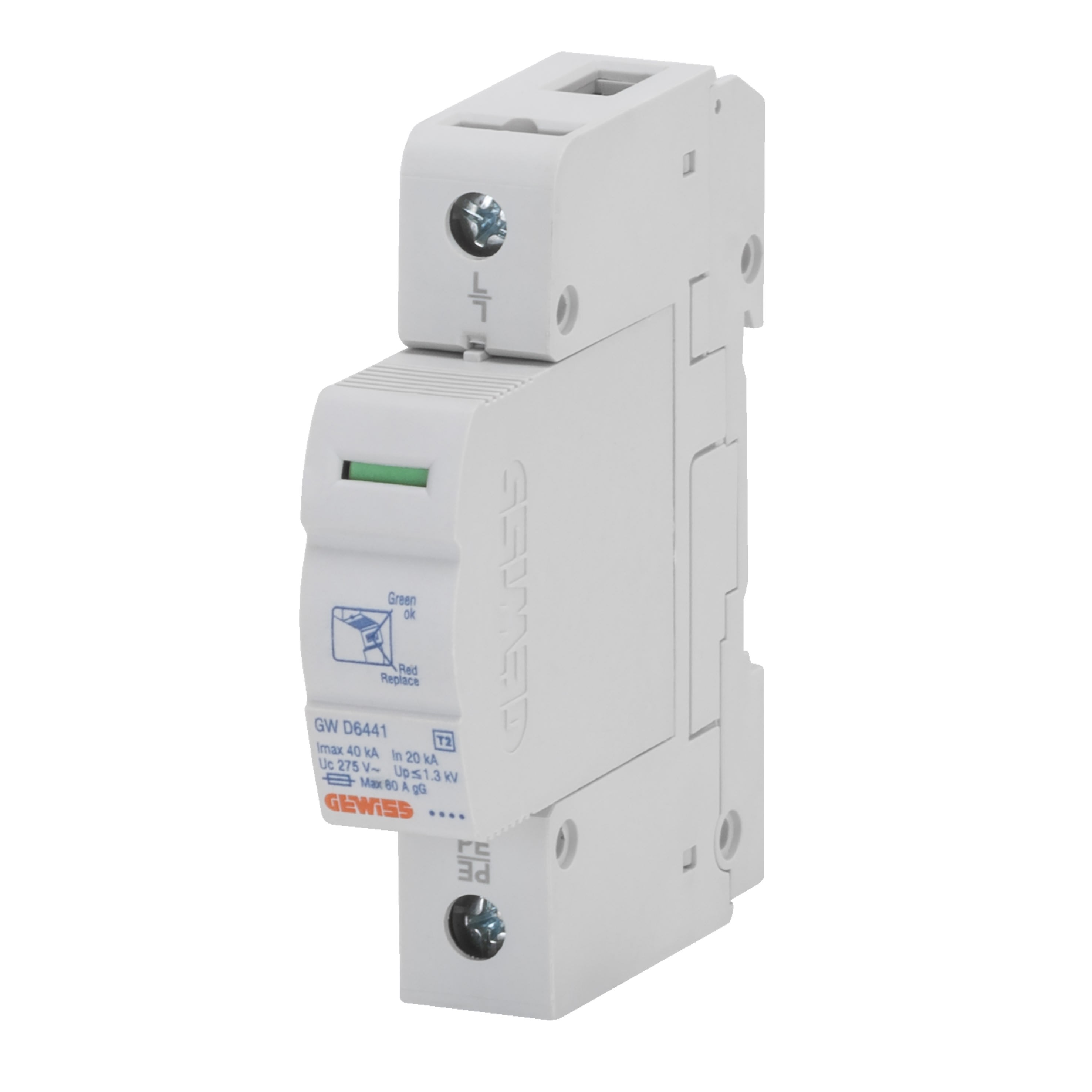 Gewiss - LST - PARAFOUDRE 1P 40KA 400V T2 - GWD6413
