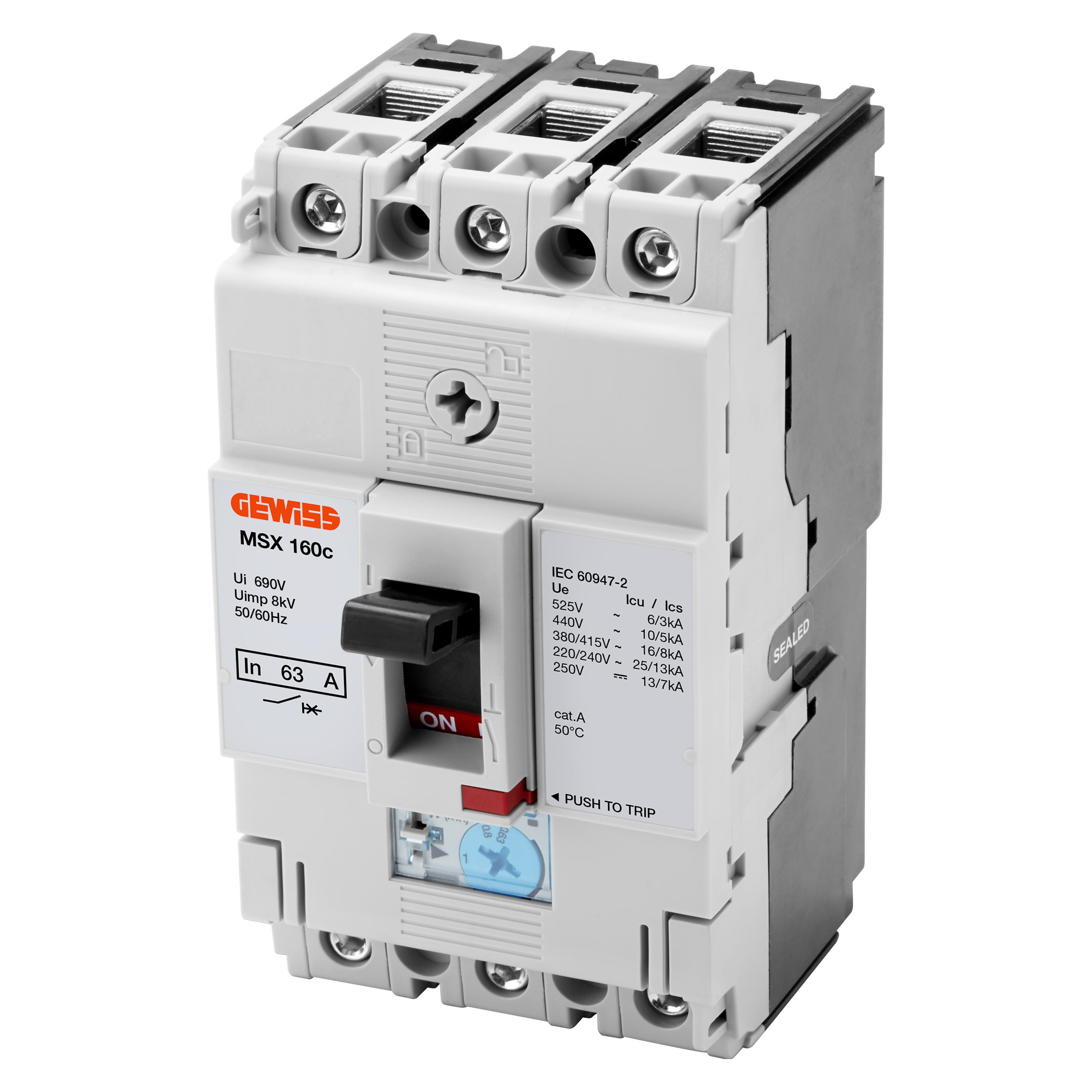 Gewiss - MSX 160c 3P 25A 16kA TrMf Term.FW