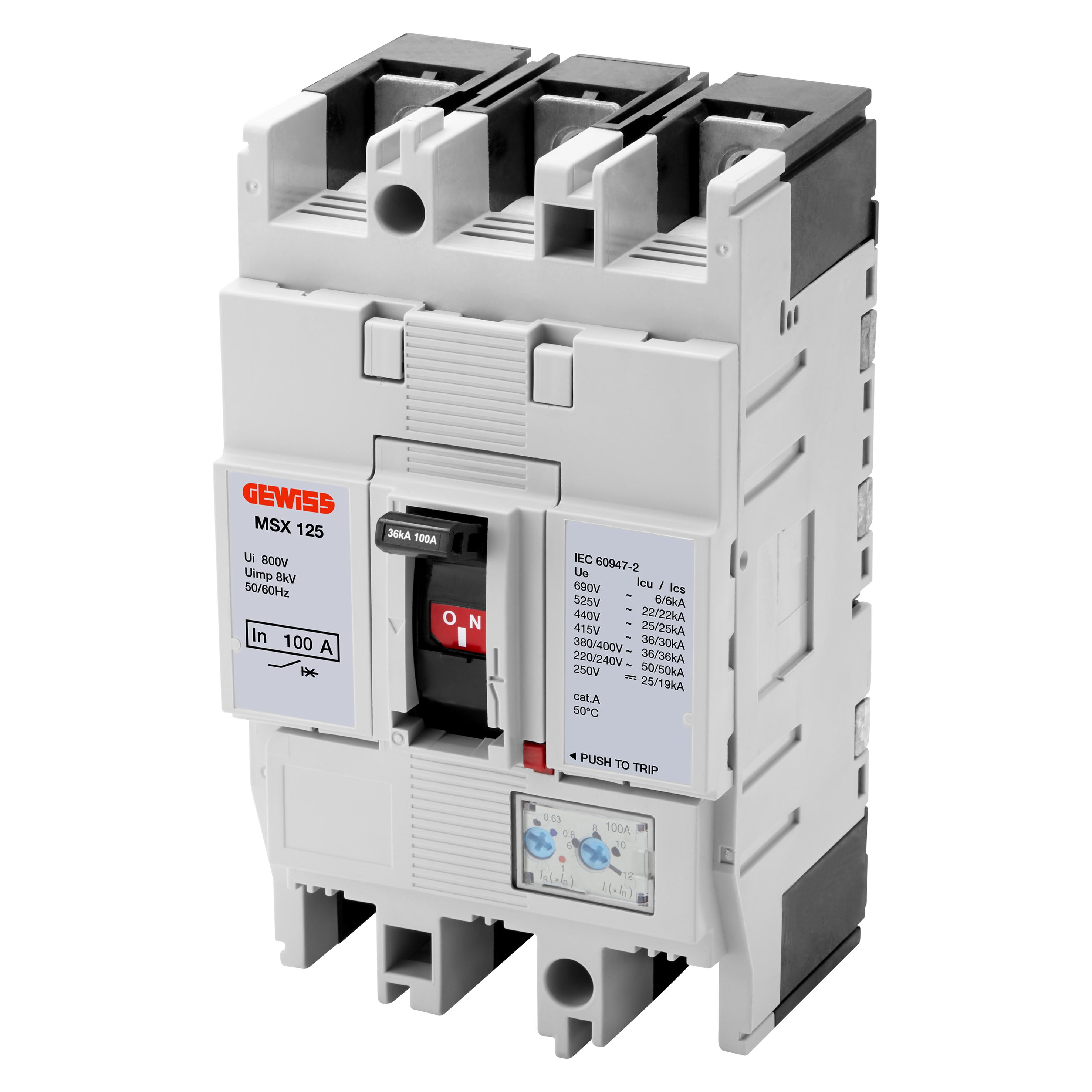 Gewiss - MSX 125 3P 125A 65kA TrMr Term.FC