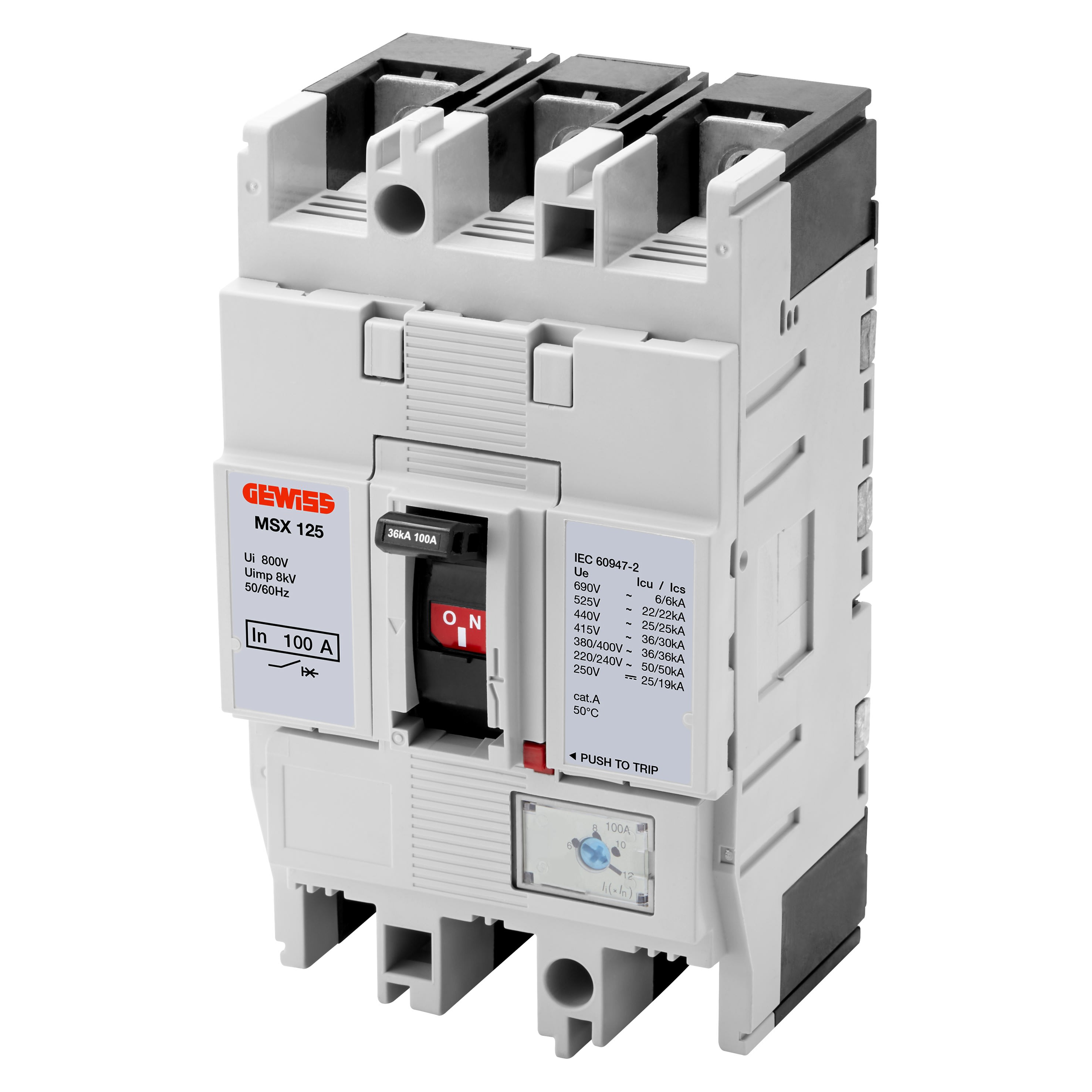 Gewiss - MSX 125 3P 125A 36kA Mr Term.FC
