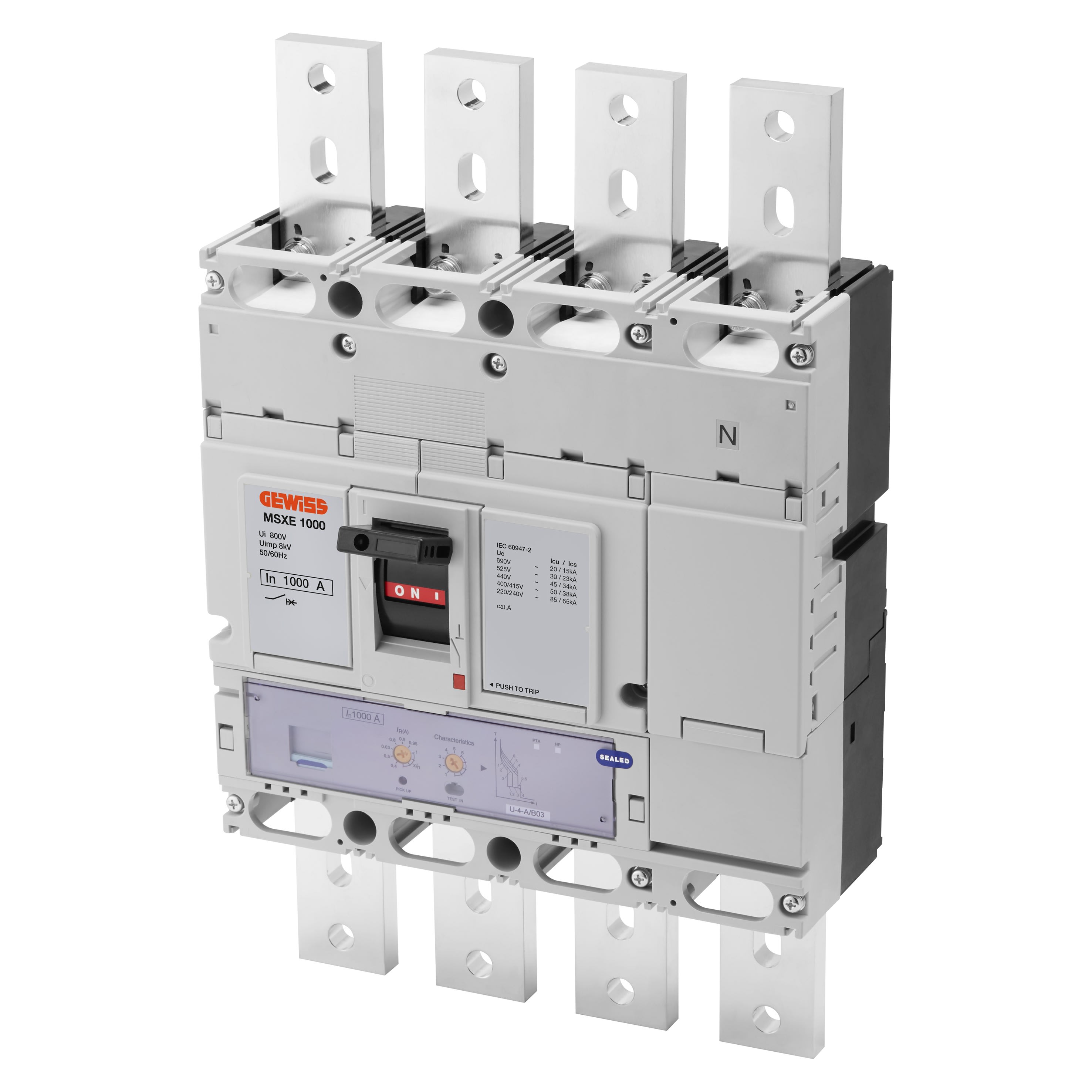 Gewiss - MSXE 1000 4P 1000A 50KA LSI TERM.FB