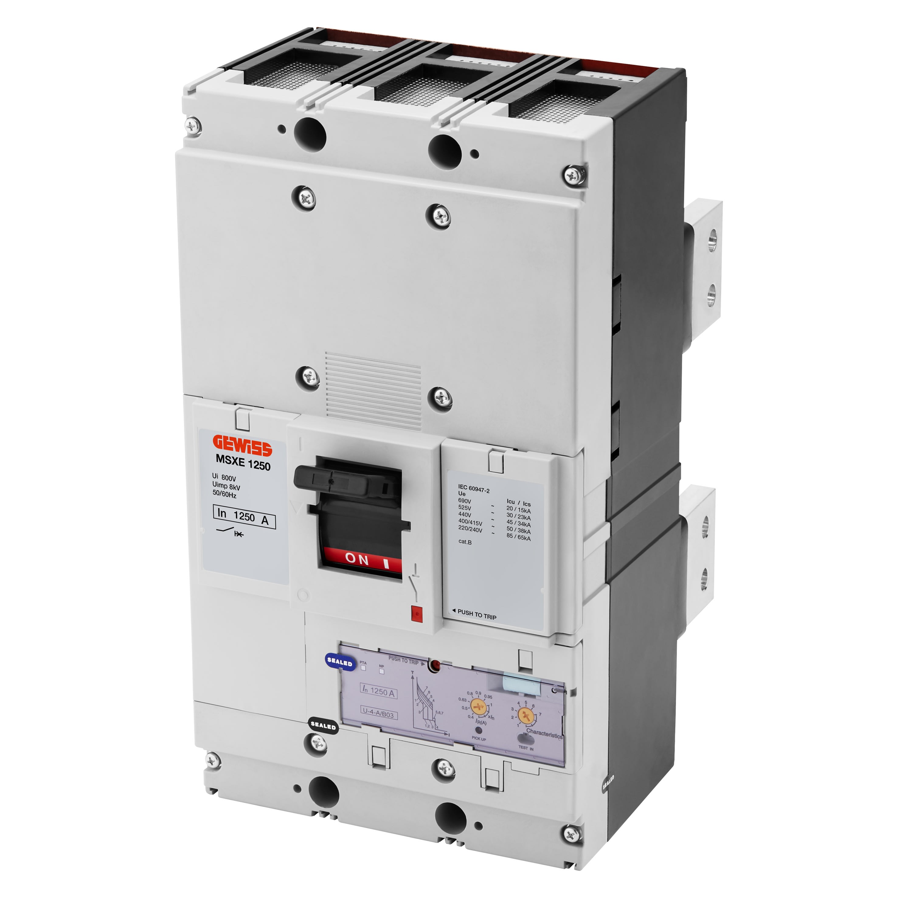 Gewiss - MSXE 1250 3P 1250A 50kA LSI Term.RC