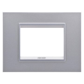 Gewiss - PLAQUE LUX 4P METAL ALU.SATI.MONOCHROM