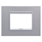 Gewiss - PLAQUE LUX 4P METAL ALU.SATI.MONOCHROM