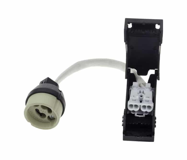 LCI - Douille GU10 CII connecteur auto. + repiquage + serre-câble