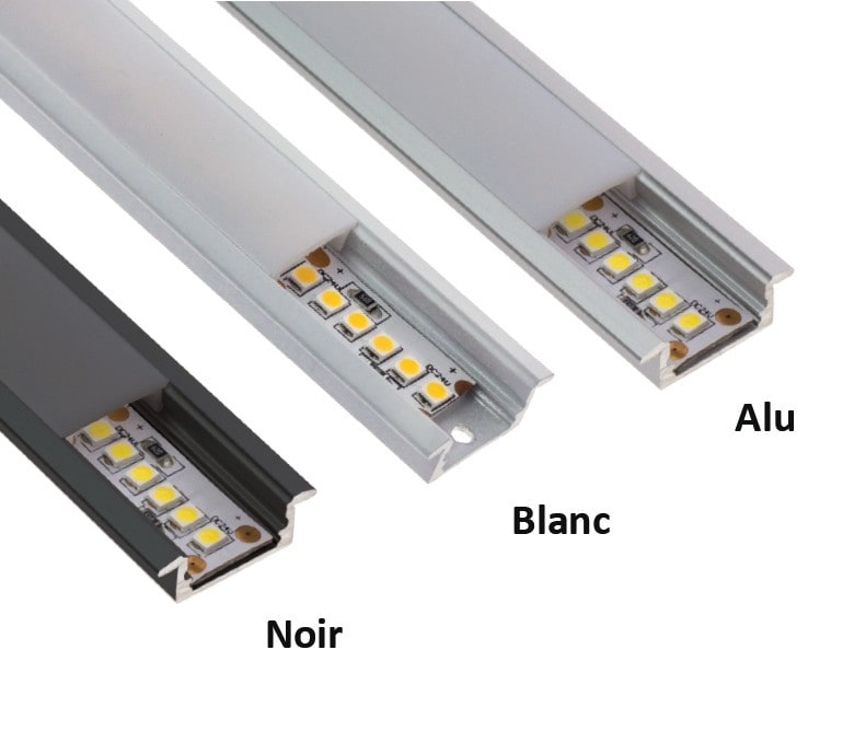 LCI - Profilé LED BLANC R1707 - 2m + diffuseur opale + accessoires
