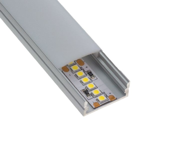 LCI - Profilé LED S2310 - 2m + diffuseur frosted + accessoires