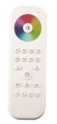 LCI - Télécommande 4 zones RGB + CW-WW ZIGBEE avec 2 mémoires de niveaux de variation.