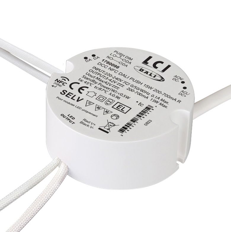LCI - DCC NFC DALI PUSH 15W 200-700mA R