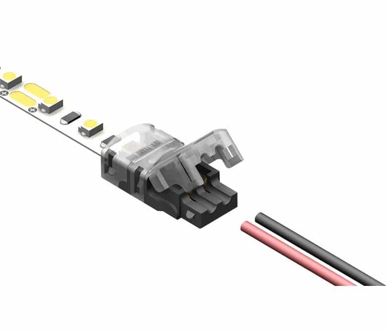 LCI - Connecteur 2 contacts ruban 10mm => 2 fils