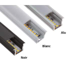 LCI - Profilé LED NOIR R1715 - 2m + diffuseur noir + accessoires