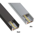 LCI - Profilé LED NOIR AL1707B - 2m + diffuseur opale + accessoires