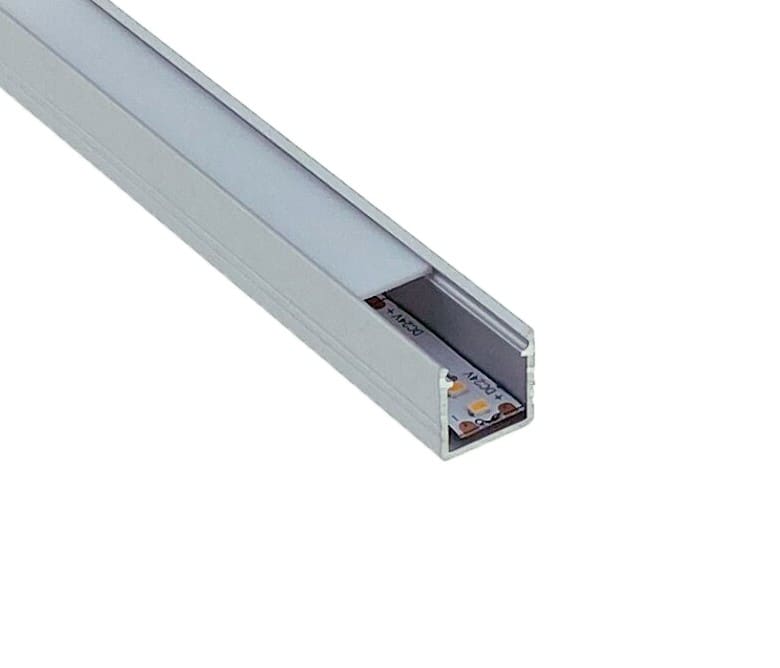 LCI - Profilé LED AN 12x12 - 2m + diffuseur opale + accessoires