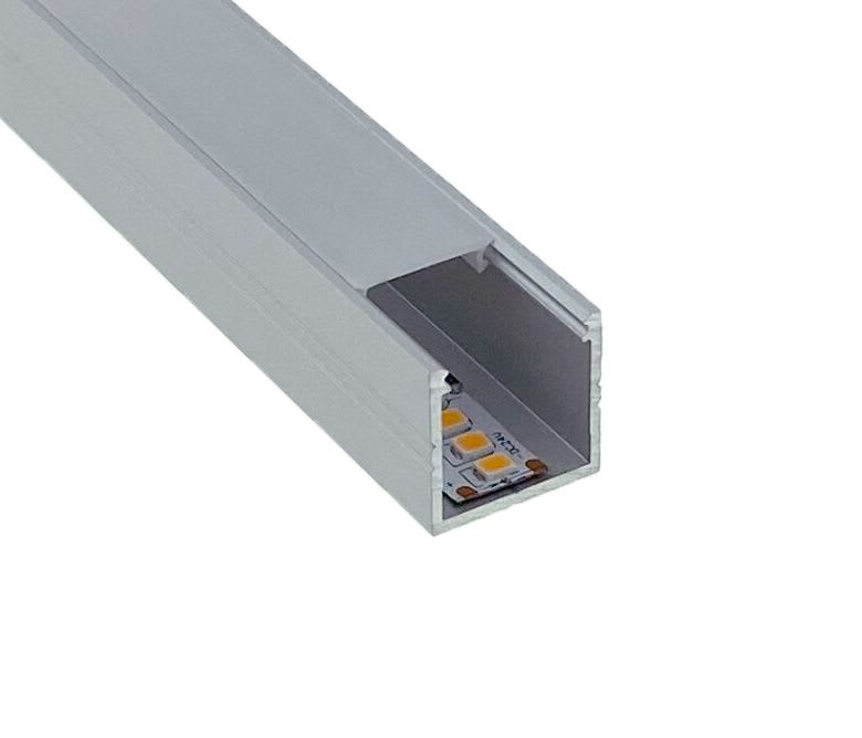 LCI - Profilé LED AN 18x18 - 2m +  diffuseur opale + accessoires