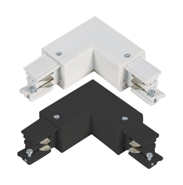 LCI - Alimentation ? angle 90° réversible intérieur/extérieur ? pour Rail 3 phases bla