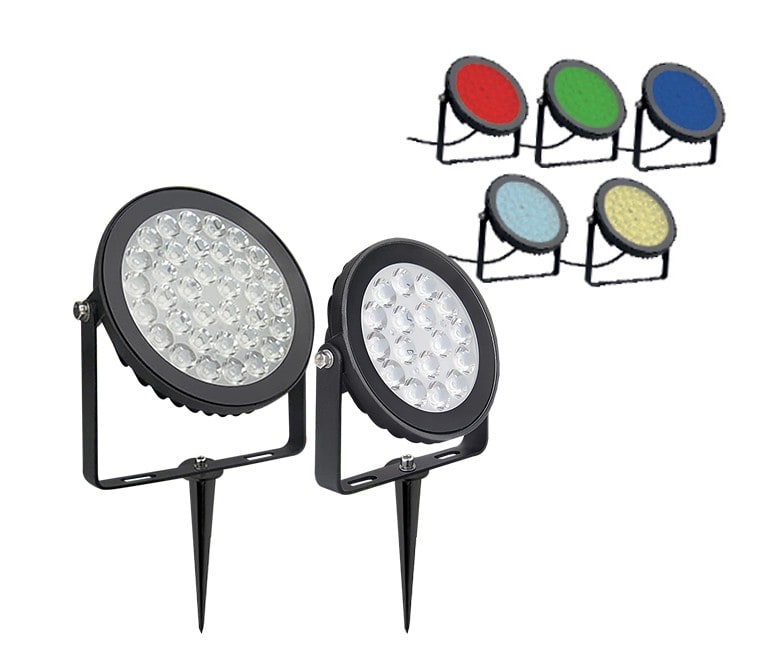 LCI - Projecteur jardin rond RGB+CW-WW IP65 9W