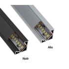 LCI - Profilé LED NOIR AC1818 - 2m + diffuseur noir + accessoires