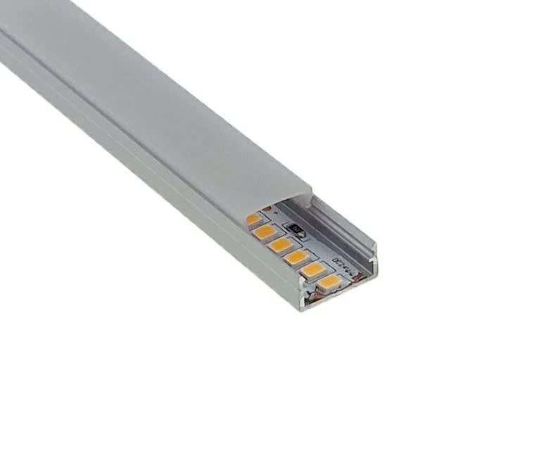 LCI - Profilé LED AN 8x14  - 2m +  diffuseur opale + accessoires